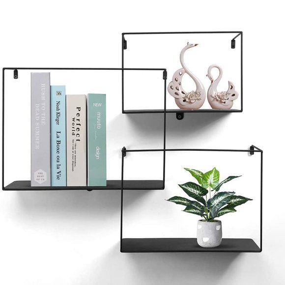 New Set of 3 Metal Wall Shelves - Picture 2 of 6